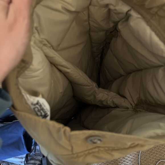 WOOLRICH Vintage 70s Quilted Duck Down Nylon Canvas Waterproof Pant,Tan- Size S - Picture 10 of 10